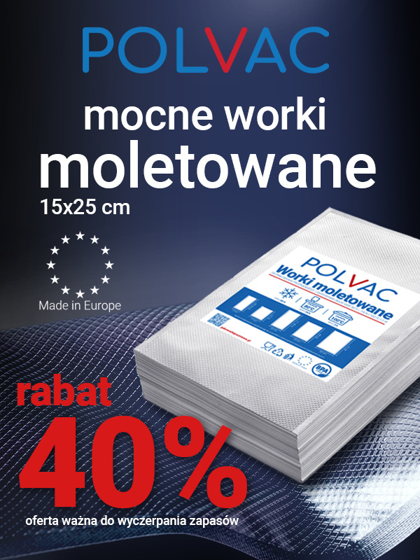 Promocja -40% worki moletowane 15x25 Pakowarki Próżniowe i worki do pakowania próżniowego